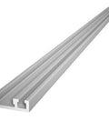 32 Inch Anodized Aluminum Combo Miter T Track Mini T Track Rail Heavy Duty Workhorse For Woodworking Jigs Router Tables, angled view.