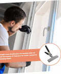 Man using Metal Bending And Seaming Pliers Lock 150mm Flat Plate Jaw Sheet Metal Bender for fitting a door frame