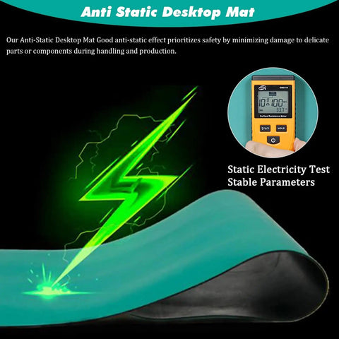 ESD Antistatic Rubber Mat Roll For Electronics Long Desk Soldering Pad testing static electricity resistance