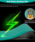 Antistatic Mat For Computer Repair And PC Building, ESD Safe Desk Pad For Electronics Lab with electrical discharge test
