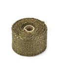 Fireproof Pipe Wrap Insulation Webbing With Adjustable Clamp Anti-Scald Chimney Ribbon, coiled roll for furnace flue protection.