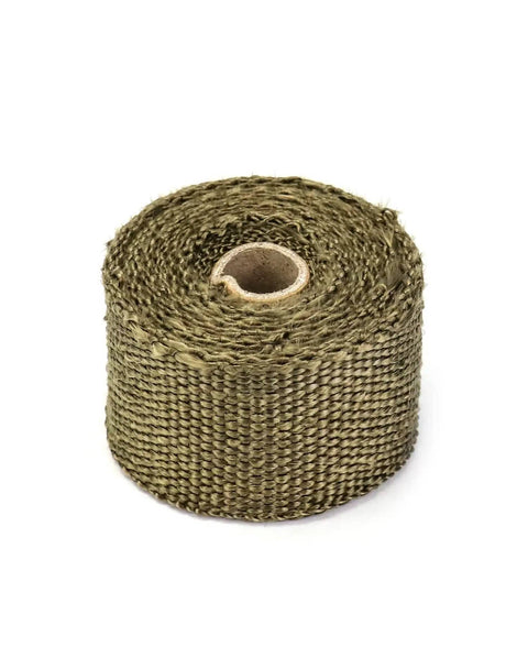 Fireproof Pipe Wrap Insulation Webbing With Adjustable Clamp Anti-Scald Chimney Ribbon, coiled roll for furnace flue protection.