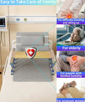 The Ultimate Electric Bed Lift Assist For Seniors To Get Up Easy With Silent Motor, Adjustable 2 Degrees To 80 Degrees, Max Load 330 Pounds, Extra Long 75 Inch Frame With Safety Guardrails For Total Comfort in a bedroom setting.