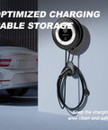 Level 2 EV Charger For Home Use, 11.5kW Fast 50A Charging Station With 27.3ft Cable, J1772 Wall Charger neatly stored on wall