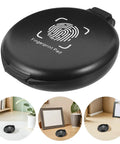 Quick Dry Fingerprint Ink Pad Mini Stamp Pads Two Pack Blue Mess Free Reusable Thumb Mark stationed on a desk.