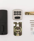 Keyless Entry Deadbolt Electronic Door Lock With Six Button Keypad For Garage Or Side Door No Key To Lose Satin Nickel