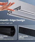 Garage Door Seal Kit For Steel Wood And Aluminum Doors With 2 Inch Brush And U Plus O Rubber Weatherstripping, focus on design