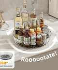 360 Degree Rotating Organizer Turntable For Kitchen Cabinets And Spice Rack No Fuss Fridge Bathroom And Countertop Storage