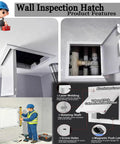 Heavy Duty Aluminum Magnetic Drywall Access Panel Boasts Locking Design To Shield Plumbing And Wiring From Moisture Damage No Sweat Install Rock Solid Construction For Ceilings And Walls shown with additional features.