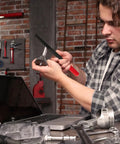 Person using 49 Piece Rethread Repair Tool Kit With Taps Dies And Files For UNC UNF And Metric Threads Master Pro Grade