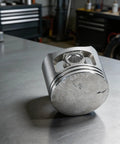 Complete 46mm Piston Kit Replacement For PB580H PB580T Engines With Piston Pin And Rings on workbench