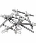 Watertight Aluminum Blind Rivets With Steel Mandrel Pack Of Fifty Three Sixteenths By Three Eighths Inch Closed End Pop Rivets for metal projects
