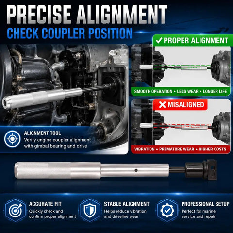 Pro Grade Engine Alignment Tool And Gimbal Bearing Installer Puller Set For Alpha Alpha 1 MR Bravo OMC Volvo MerCruiser