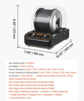 Pro Grade Rock Tumbler Kit 3 lb capacity with four speeds, direct drive motor, TPU drum, sound reduction cover, ultra quiet operation