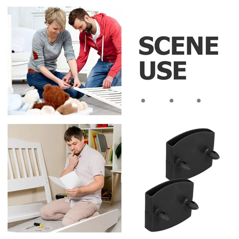 Heavy Duty Black Plastic Bed Slat End Caps Holders 25 Piece Kit For Double Row Support Brackets Prevents Breakage And Noise Upgrades Frames, black plastic bed slat connectors