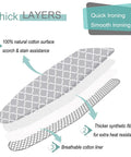 Heavy Duty Ironing Board Cover And Pad 15x54 Standard Size With Elastic Edge Extra Thick Padding cross-section diagram