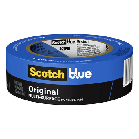 Multi Surface Painter Tape For Indoor And Outdoor Use 1.41 Inch Wide Blue single roll front view
