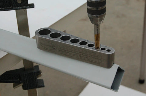 Straight Shooting V Tap Guide For Screw Thread Inserts And Heli Coil Jobs, precision tool for vertical alignment on flat metals.