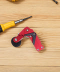 Heavy Duty Universal Motorcycle Chain Tensioner Kit For Dirt Bikes And Atvs With Anti Slip Roller For Precise Adjustment And Safe Heavy Rides, red aluminum tool