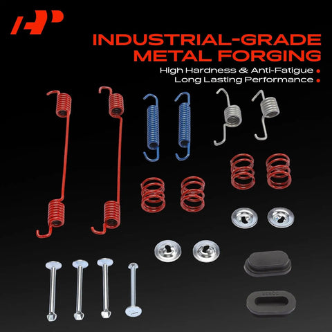 Top Tier Complete 20 Piece Brake Caliper Hardware Kit For Smart Fortwo 2005-2016 And Nissan Aprio Drum Setup Quick Swap Smooth Performance Daily Ride Restore Stop Power Today, assorted brake springs and clips