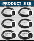 Six hose sizes of 4.9 Foot Silicone Vacuum Hose Kit For Cars With One Eighth To Three Eighth Inch Diameters Plus Sixty Four Connectors And A Tube Cutter Ideal For Engine Vacuum Systems AC Lines And Radiator Cooling