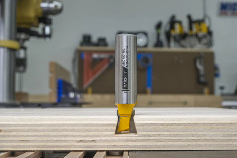 Matchfit Dovetail Router Bit for Dovetail Clamp System 14 Degree Half Inch Profile Rounded Corners