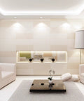 Modern living room illuminated with 250 Watt Equivalent PAR38 LED Flood Light Bulbs 3300 Lumens Dimmable Full Glass 5000K spotlight