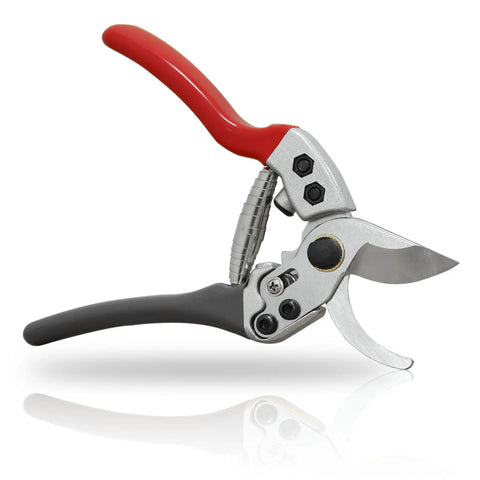 8 Inch Bypass Pruning Shears Pro Grade Garden Scissors With Sharp SK5 Carbon Steel Blade And Teflon Coating Easy Lock Open View