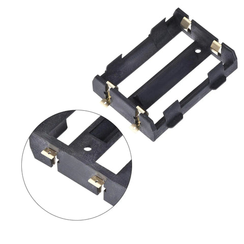 Slick 26650 Battery Case Holder Set With Easy Pin Connectors for 3.7V Lithium Cells showing detailed pin connections