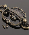 Two Pack Vintage Antique Bronze Drawer Pull Handles For Drawers Jewelry Boxes Cabinets And Furniture Hardware Size 3.03 By 1.22 Inches