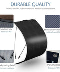 Flexible 200W Solar Panel Kit with Two 100W Monocrystalline Modules 20A Charge Controller and Extension Cable on curved surface