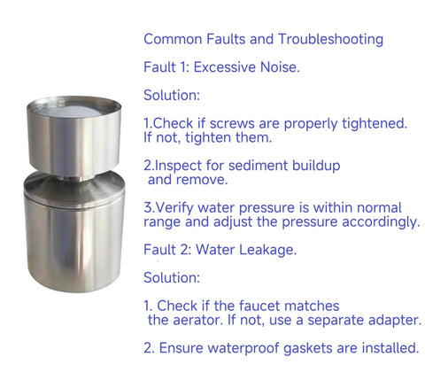 Total Game Changer Brushed Nickel Faucet Extender With 360 Degree Swivel And Dual Flow Spray Nozzle, Universal Splash Filter Attachment, troubleshooting guide.