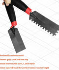 Two Pack Carbon Steel Margin Trowel Set With Flat And Square Notch Trowels For Masonry Flooring Drywall Concrete And Tile Work Built Tough With Anti Rust Handles And Ergonomic Comfort Grip Pro Grade Tool Kit. Ergonomic grip with 1.2mm thick blades.
