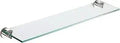 Kubic Toiletry Shelf 24 Inch Polished Nickel Brass Construction Glass Display Shelf For Bathroom Organization with metal brackets