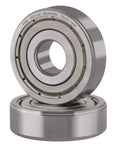 Two Pack 6201ZZ Deep Groove Ball Bearings 12x32x9mm Dual Rubber Seals Pre Lubricated for High RPM Chrome Steel P6 ABEC 3