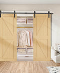 Heavy Duty 12 Foot Sliding Barn Door Hardware Kit For Double Doors With Ultra Quiet Smooth Operation And Easy Install Track System