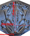 Frog Shaped Concrete Mold for DIY Garden Stepping Stone Pathway Durable ABS Plastic Reusable 14.5 Inch By 13.15 Inch By 1.7 Inch