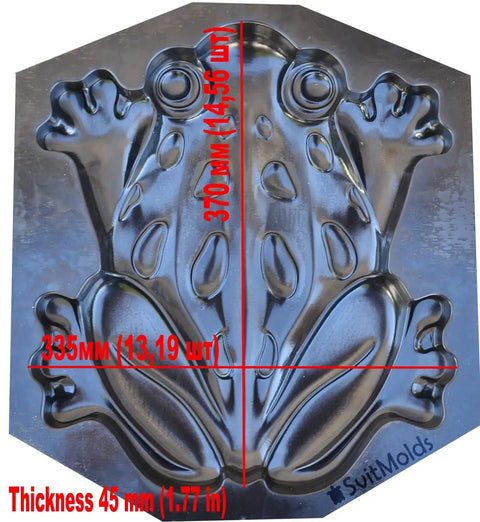 Frog Shaped Concrete Mold for DIY Garden Stepping Stone Pathway Durable ABS Plastic Reusable 14.5 Inch By 13.15 Inch By 1.7 Inch
