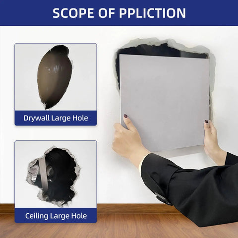 All In One Drywall Repair Patch Kit For Large Holes 12 By 12 Inch Panel Quick And Easy Fix For Walls And Drywall application