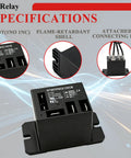 2 Pack Power Relay AC 120V Coil 30A SPDT 1NO 1NC With Flange Mounting And 10 Quick Connect Terminals Wires Mini Relay NT90-AC120V-10X for control