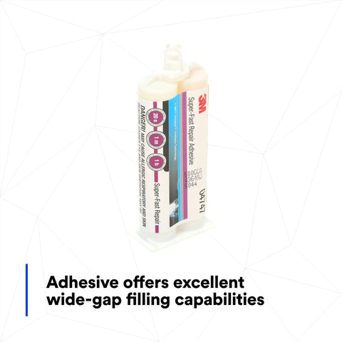 Super-Fast Repair Adhesive For Quick Bonds, 1.6 Oz Cartridge, Translucent, No Sag Formula, Fast-Setting Glue For Wide-Gap Filling And Tough Temperature Resistance, Ideal For Wood, Plastic, Metal, Ceramic Repairs.