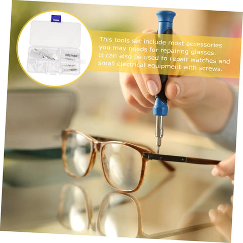 All In One DIY Eyeglass Repair Tools Kit With Nose Pad Screws And Maintenance Gear for quick fixes on eyewear