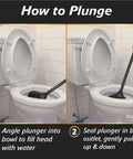 How to use a Heavy Duty Black Toilet Plunger And Brushed Nickel Holder for quick plumbing fixes and stubborn clogs.
