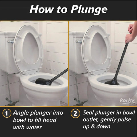 How to use a Heavy Duty Black Toilet Plunger And Brushed Nickel Holder for quick plumbing fixes and stubborn clogs.