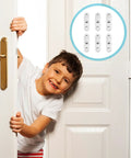 Boy opening door with 6-Piece Stainless Steel Rotation Door Hinges Set With Free Rotation And No-Hassle Install, Hidden Pivot Hardware