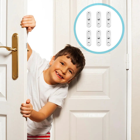 Boy opening door with 6-Piece Stainless Steel Rotation Door Hinges Set With Free Rotation And No-Hassle Install, Hidden Pivot Hardware