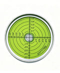Pro Grade Aluminum Alloy Universal Horizontal Level Tool With Bubble Level Circle 2.4 Inches 60mm Magnetic Silver Green Built For Construction And DIY Projects, round bubble level