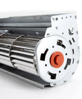 Convection Blower Replacement for Avalon, Lopi, Enviro Pellet and Gas Stoves, metal fan close-up, compatible with 250-03861