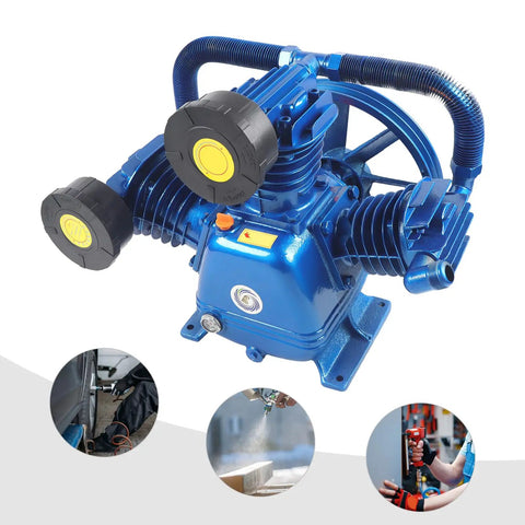 10Hp Portable Air Compressor Pump Head 7.5kw High Efficiency Motor Replaces Oil Free Piston Compressor For Industrial Textile And Chemical Use 175Psi Output Reliable Performance