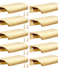 10 Pack Brushed Gold Edge Finger Cabinet Pulls 3.15 Inch Aluminum Drawer Handles Concealed Tab Style with screws